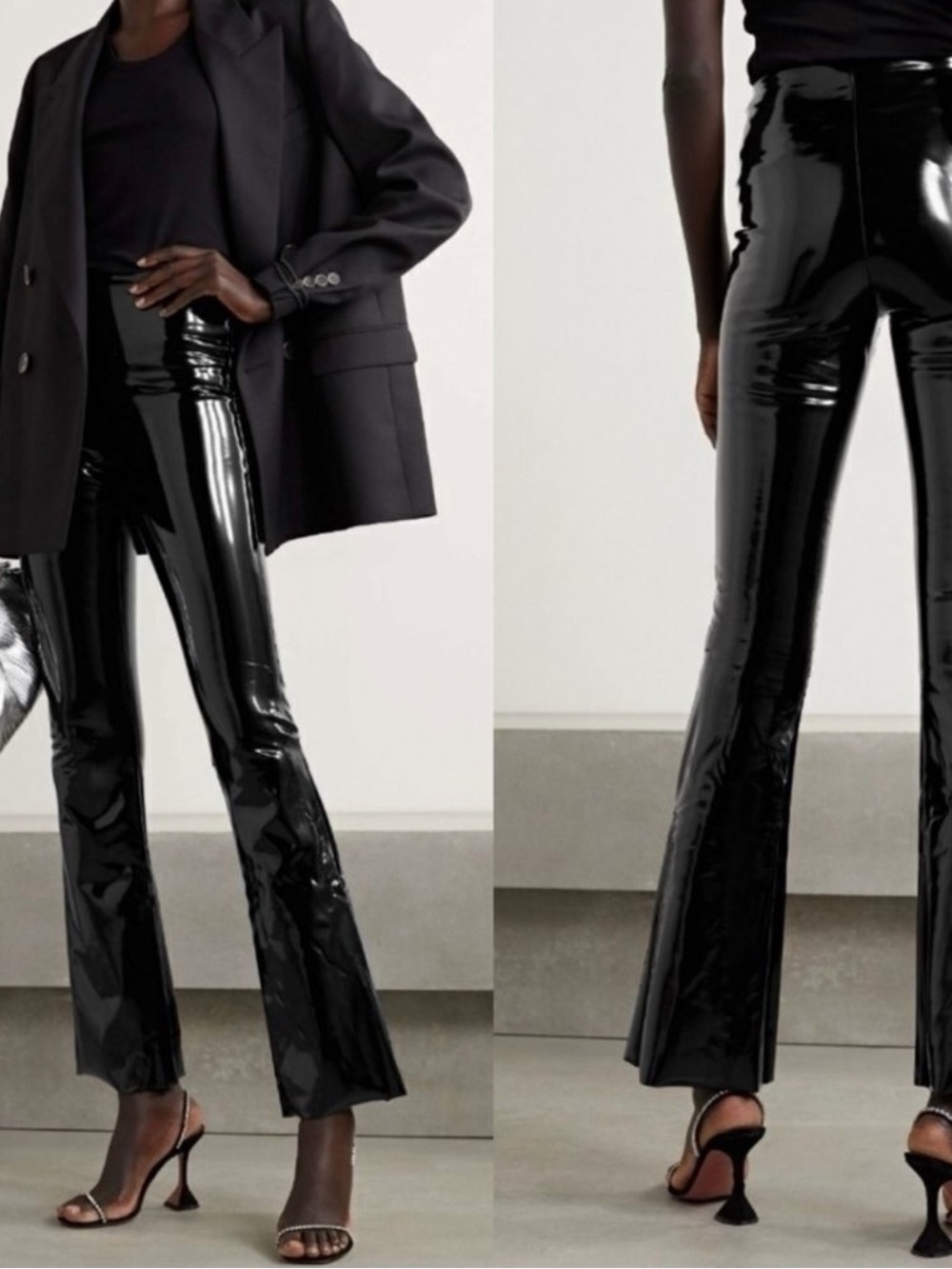 Commando Black Patent Faux
Leather Flare Leggings
